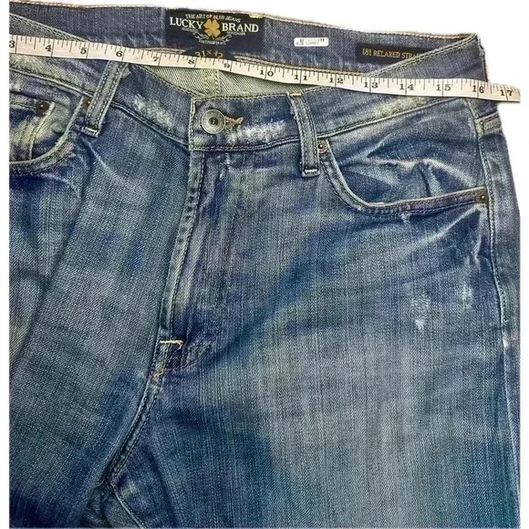Lucky Brand Mens Medium Wash Relaxed Straight Jeans, Sz31x32 - Picture 5 of 8